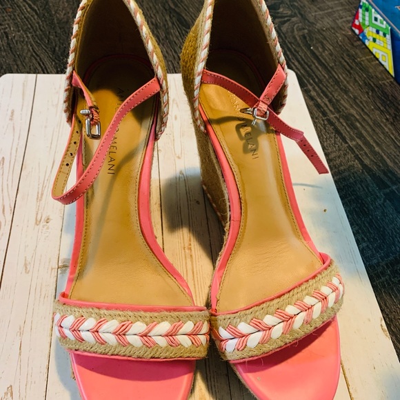 ANTONIO MELANI Shoes - Pink,white and tan wedges
